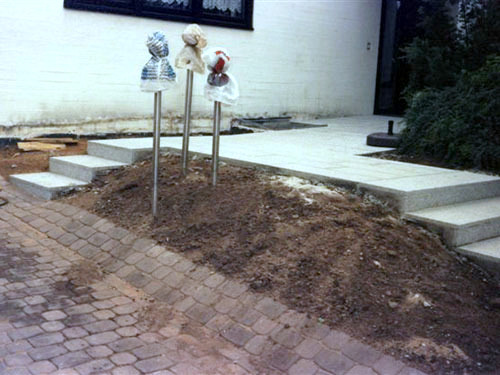 Eingangstreppe im Aufbau