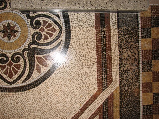 Terrazzoboden mit Fehlstellen instand gesetzt