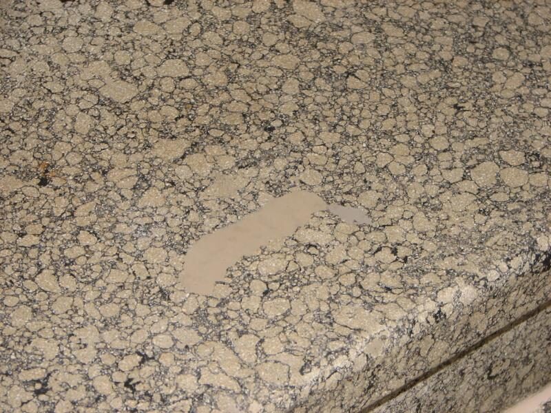 Treppenhaus im eingebauten Zustand abgeschliffen